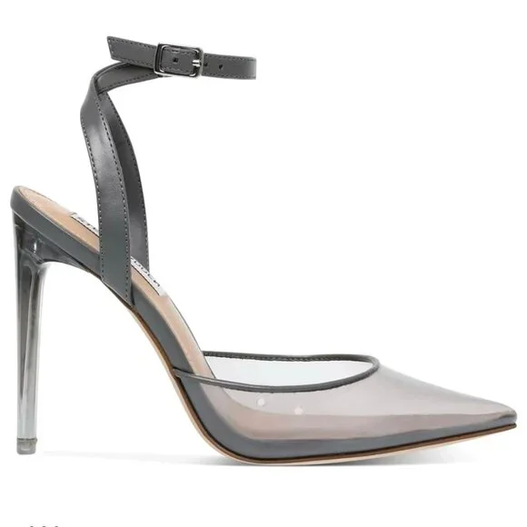 STEVE MADDEN ALESSI Women's Heel Pointed Toe Pump Gray Size 6.5 - Picture 2 of 7
